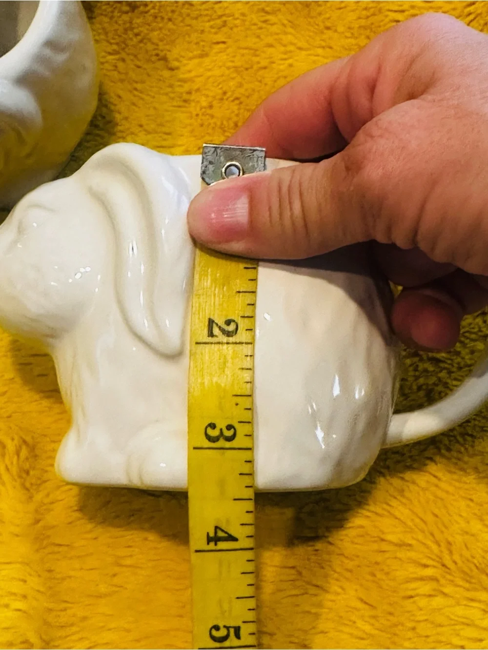 THRESHOLD Stoneware Figural BUNNY Mug White Target Decor Cup Glass Rabbit “2”